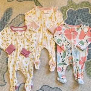 Adorable Giraffe and Floral Kids One Pieces